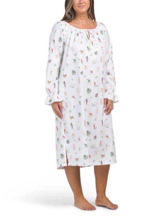 Petite Plume Other - PETITE PLUME Cotton Twill 12 Days Of Christmas Delphine Nightgown